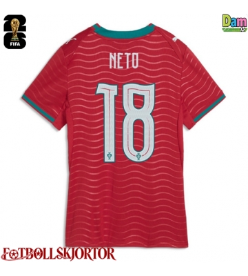 Portugal Pedro Neto #18 Hemmatröja Dam VM 2026 Kortärmad